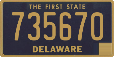 DE license plate 735670