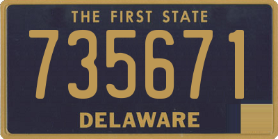 DE license plate 735671