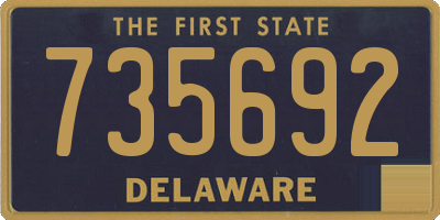 DE license plate 735692