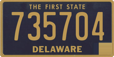 DE license plate 735704