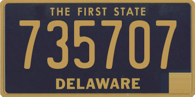DE license plate 735707