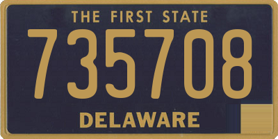 DE license plate 735708