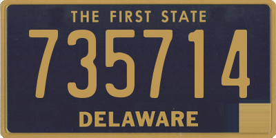 DE license plate 735714