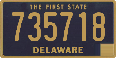 DE license plate 735718