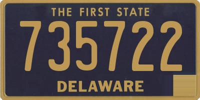DE license plate 735722