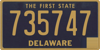 DE license plate 735747