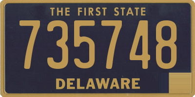 DE license plate 735748