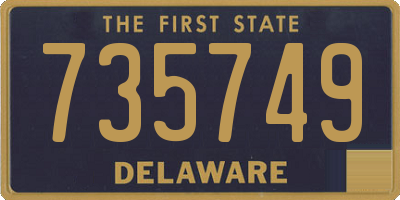 DE license plate 735749