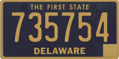 DE license plate 735754