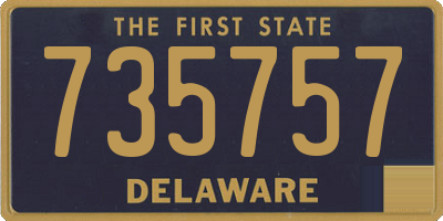 DE license plate 735757