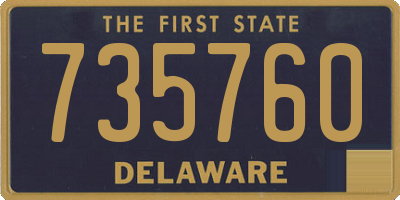 DE license plate 735760