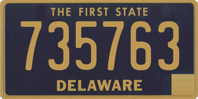 DE license plate 735763