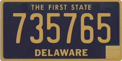 DE license plate 735765