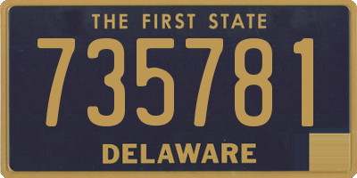 DE license plate 735781