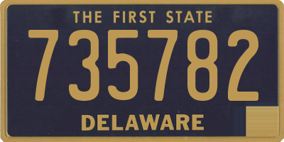 DE license plate 735782