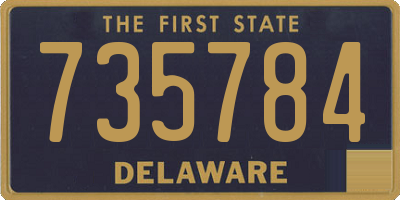 DE license plate 735784