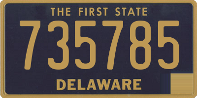 DE license plate 735785