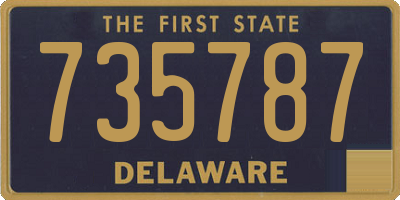 DE license plate 735787