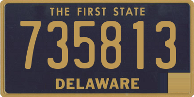 DE license plate 735813