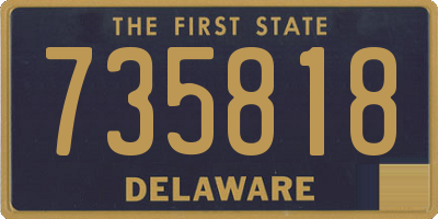 DE license plate 735818