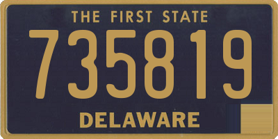DE license plate 735819