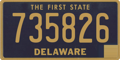 DE license plate 735826