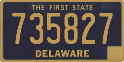 DE license plate 735827