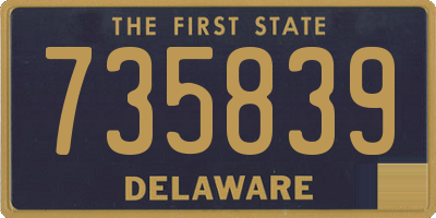 DE license plate 735839