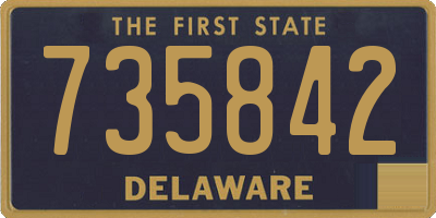 DE license plate 735842