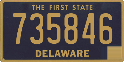 DE license plate 735846
