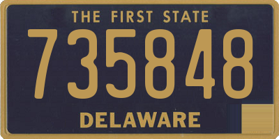 DE license plate 735848