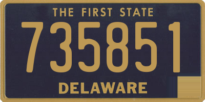DE license plate 735851