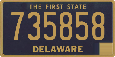 DE license plate 735858