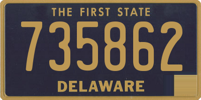 DE license plate 735862