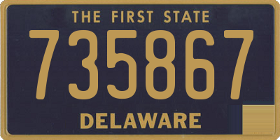 DE license plate 735867