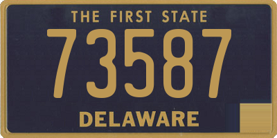 DE license plate 73587