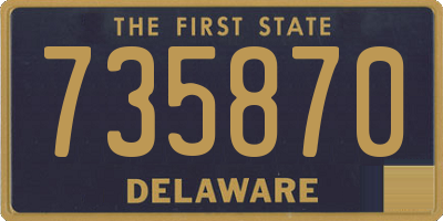 DE license plate 735870
