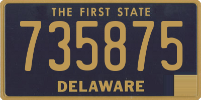 DE license plate 735875