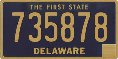 DE license plate 735878