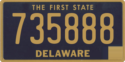 DE license plate 735888
