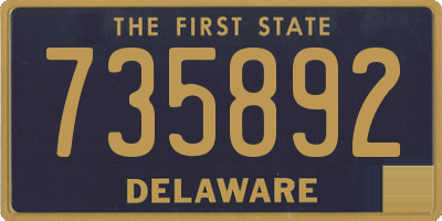 DE license plate 735892