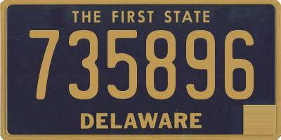 DE license plate 735896