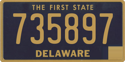 DE license plate 735897