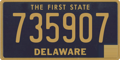 DE license plate 735907