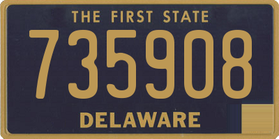 DE license plate 735908