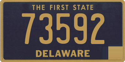 DE license plate 73592