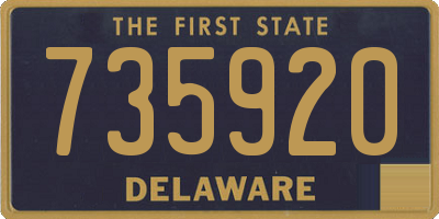 DE license plate 735920