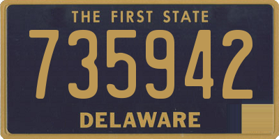 DE license plate 735942