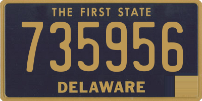 DE license plate 735956