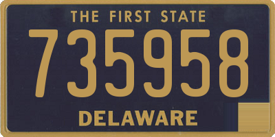 DE license plate 735958